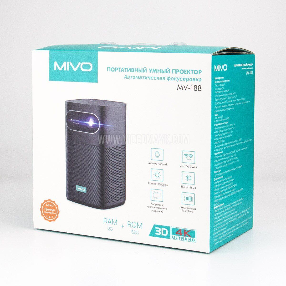 Портативный умный проектор Mivo MV-188 /2+32Gb / 4K